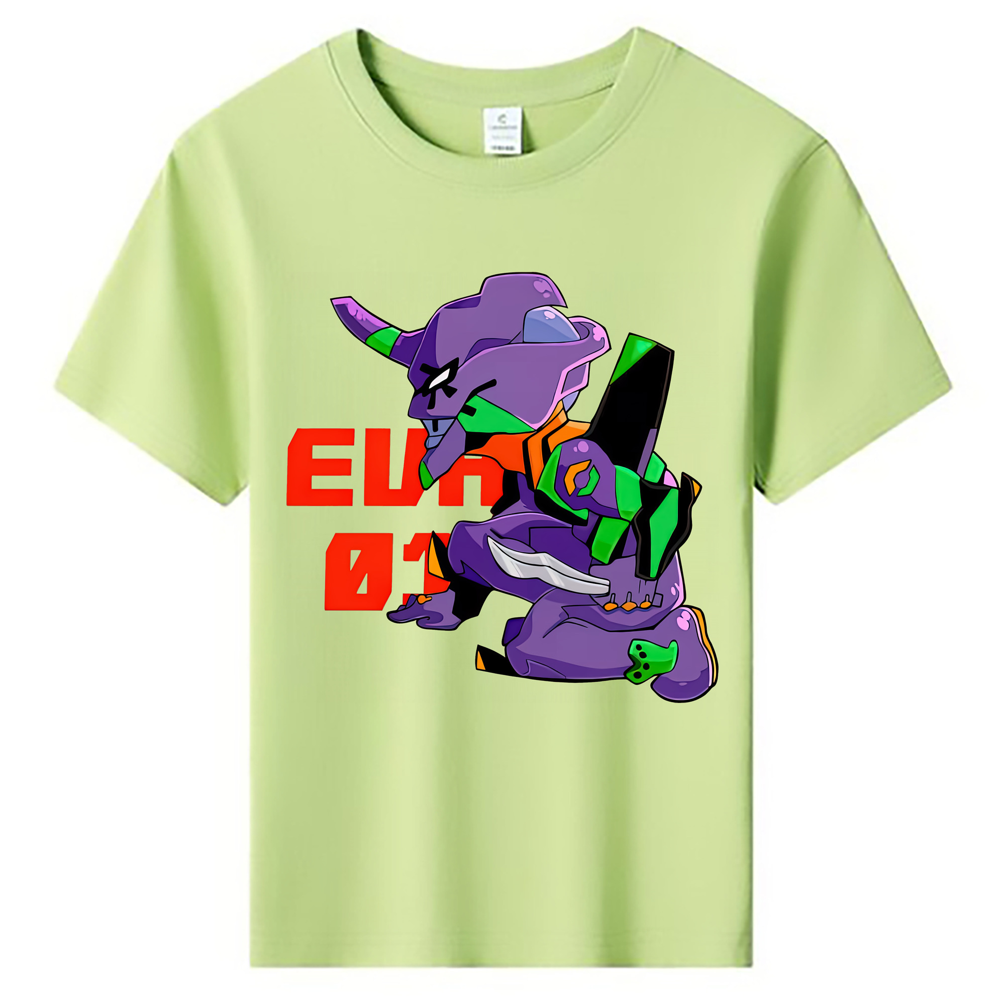 （画像用） EVA 新世紀エヴァンゲリオン 綿100％キッズTシャツ（フロントプリント）